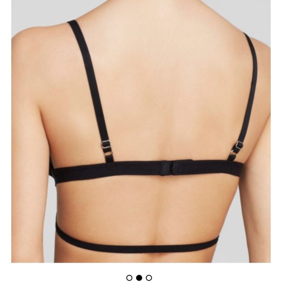 Nordstrom Honey dew elastic black lace bralette - Picture 2 of 6